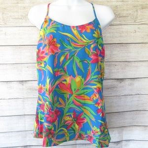 J Crew Tropical Print Racerback Tank LIKE NEW